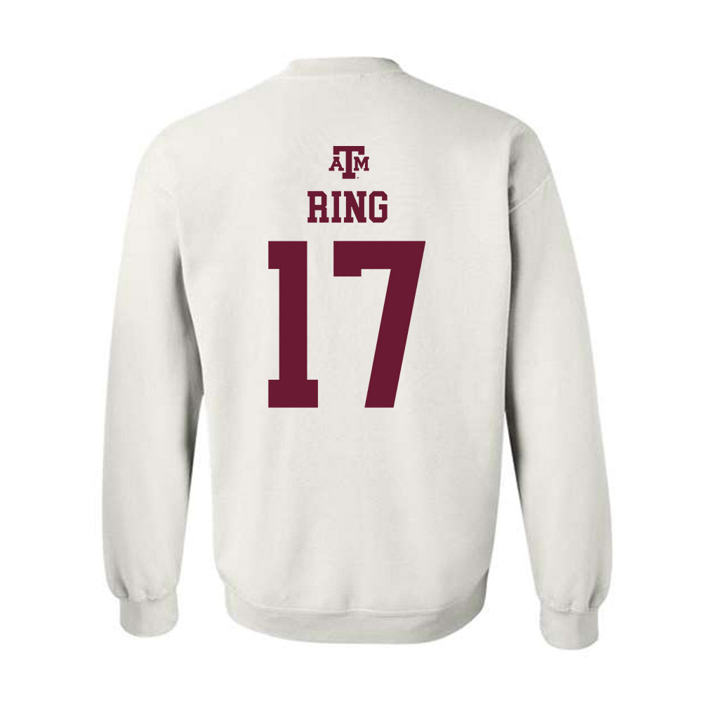 Texas A&M - NCAA Women's Volleyball : Natalie Ring - White Out 2026 Crewneck Sweatshirt-1