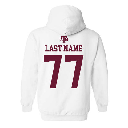 Texas A&M - NCAA Football : Tyler Thomas - White Out 2026 Hooded Sweatshirt-1