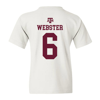 Texas A&M - NCAA Women's Basketball : Jordan Webster - White Out 2026 Youth T-Shirt-1