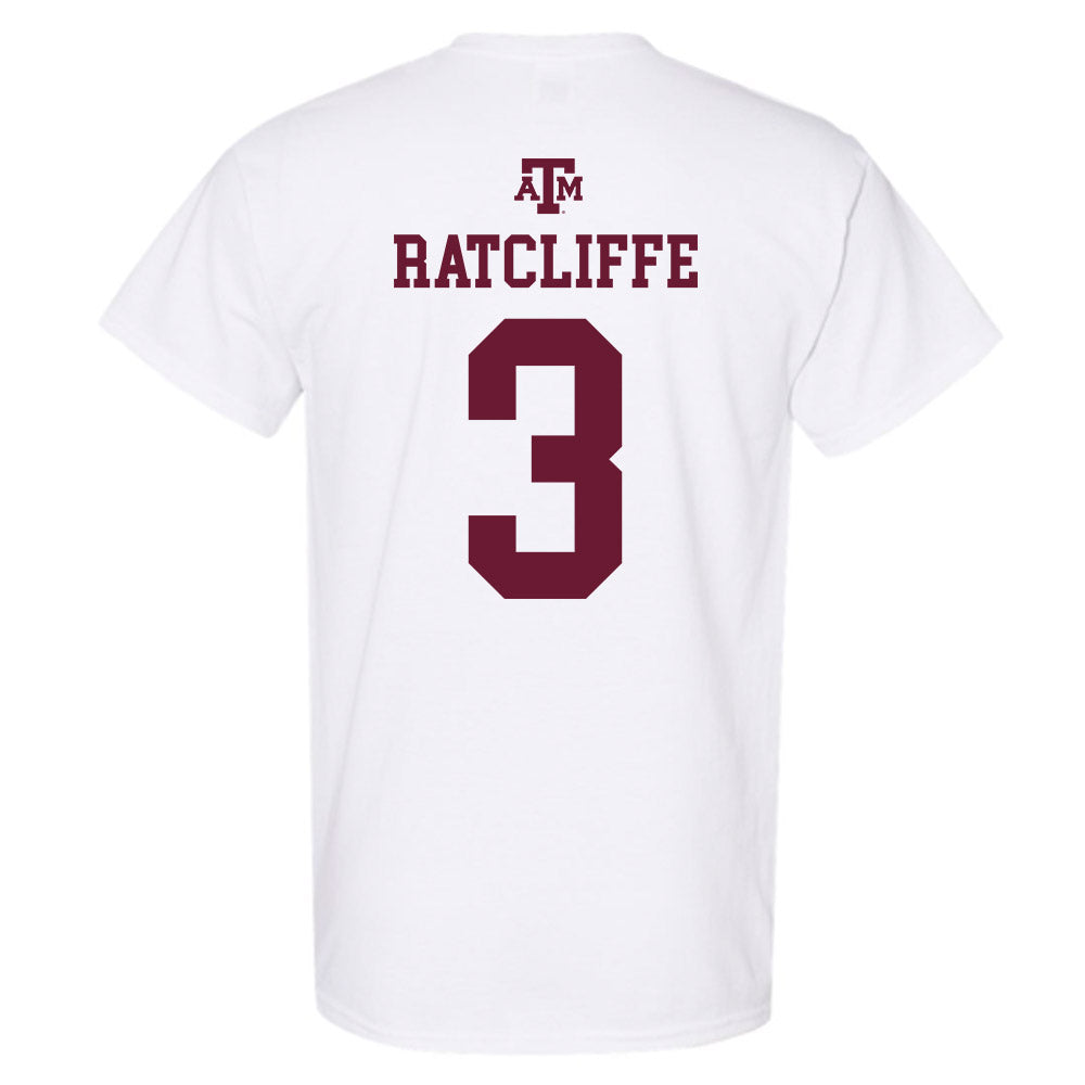 Texas A&M - NCAA Football : Marcus Ratcliffe - White Out 2026 T-Shirt-1