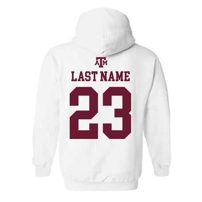 Texas A&M - NCAA Baseball : Jorian Wilson - White Out 2026 Hooded Sweatshirt-1