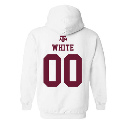 Texas A&M - NCAA Softball : Piper White - White Out 2026 Hooded Sweatshirt-1