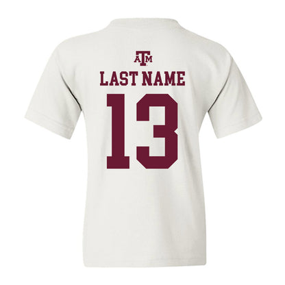 Texas A&M - NCAA Football : Brady Hart - White Out 2026 Youth T-Shirt-1