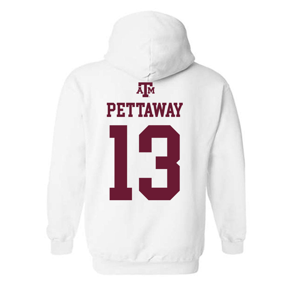 Texas A&M - NCAA Football : Deyjhon Pettaway - White Out 2026 Hooded Sweatshirt-1