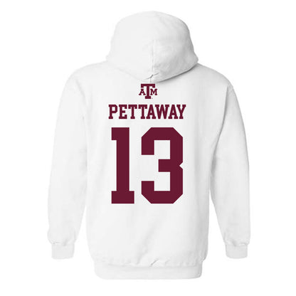 Texas A&M - NCAA Football : Deyjhon Pettaway - White Out 2026 Hooded Sweatshirt-1