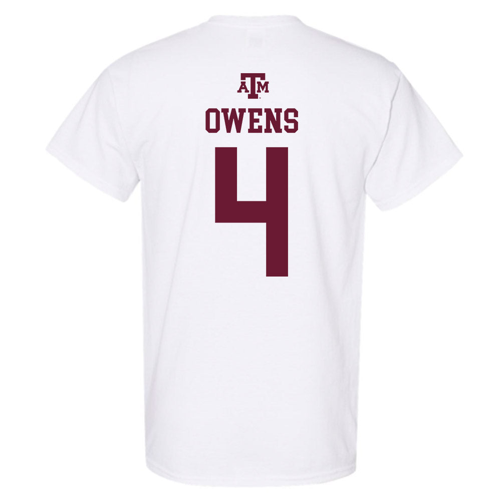 Texas A&M - NCAA Football : Rueben Owens - White Out 2026 T-Shirt-1