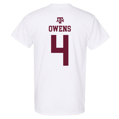 Texas A&M - NCAA Football : Rueben Owens - White Out 2026 T-Shirt-1