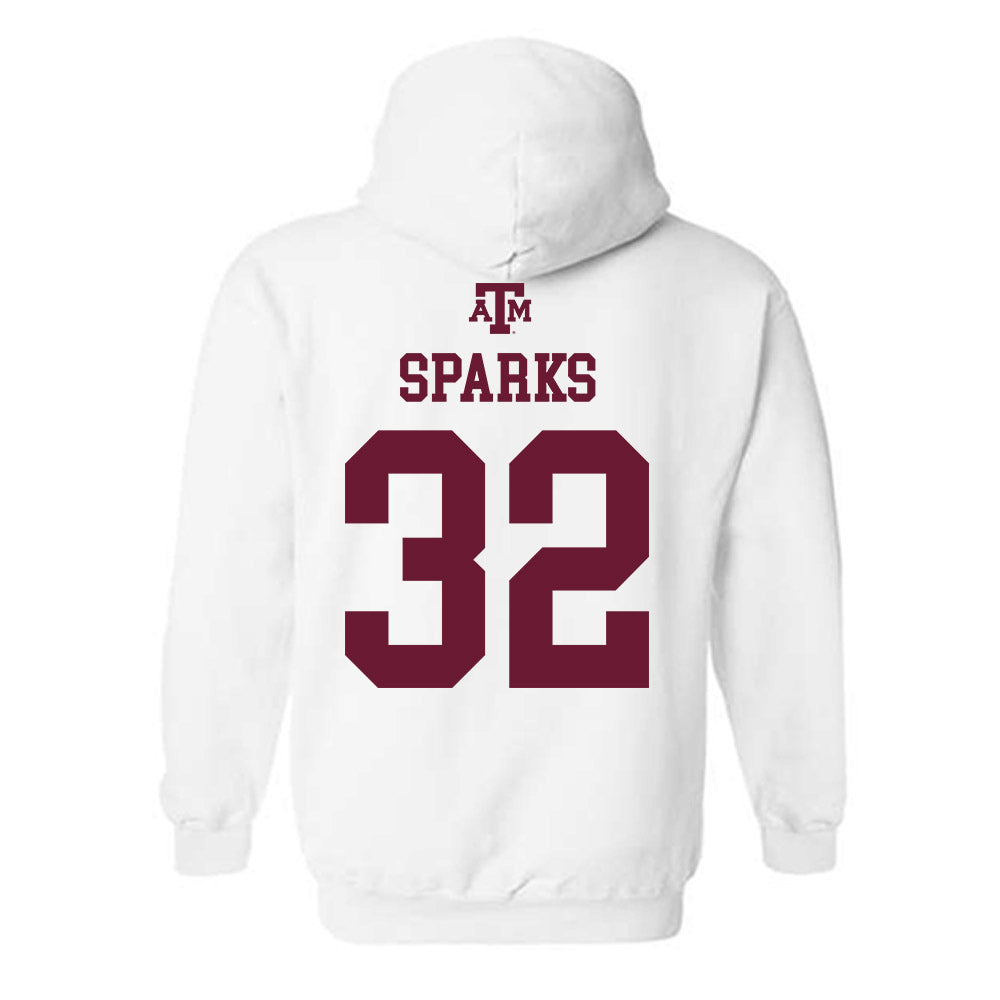 Texas A&M - NCAA Softball : Grace Sparks - White Out 2026 Hooded Sweatshirt-1