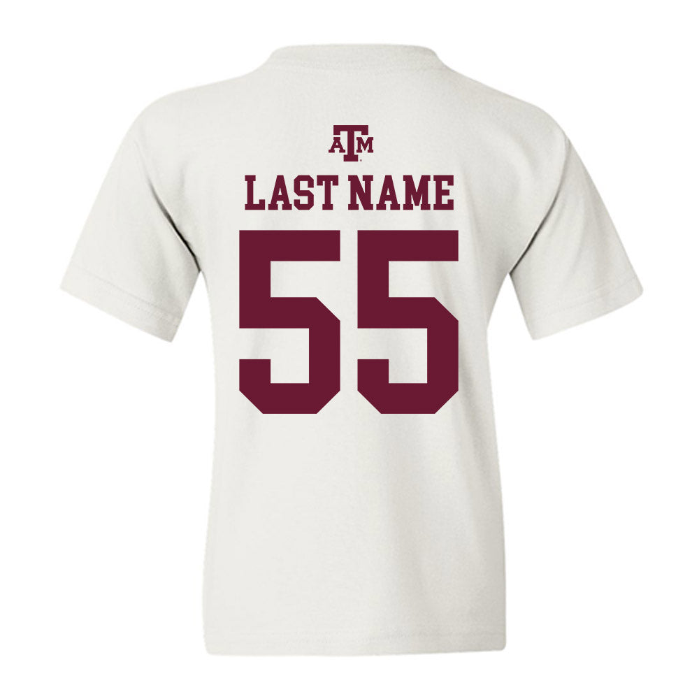 Texas A&M - NCAA Football : Dealyn Evans - White Out 2026 Youth T-Shirt-1
