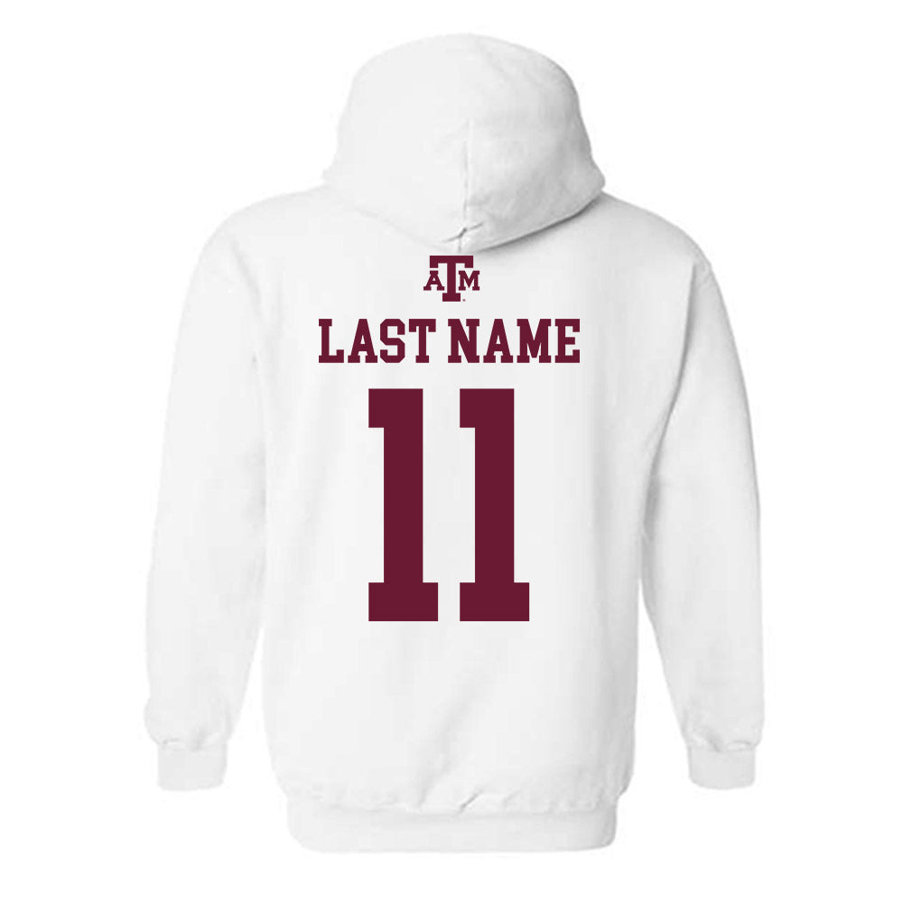 Texas A&M - NCAA Football : Kelshaun Johnson - White Out 2026 Hooded Sweatshirt-1