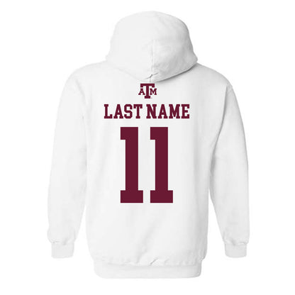 Texas A&M - NCAA Football : Kelshaun Johnson - White Out 2026 Hooded Sweatshirt-1