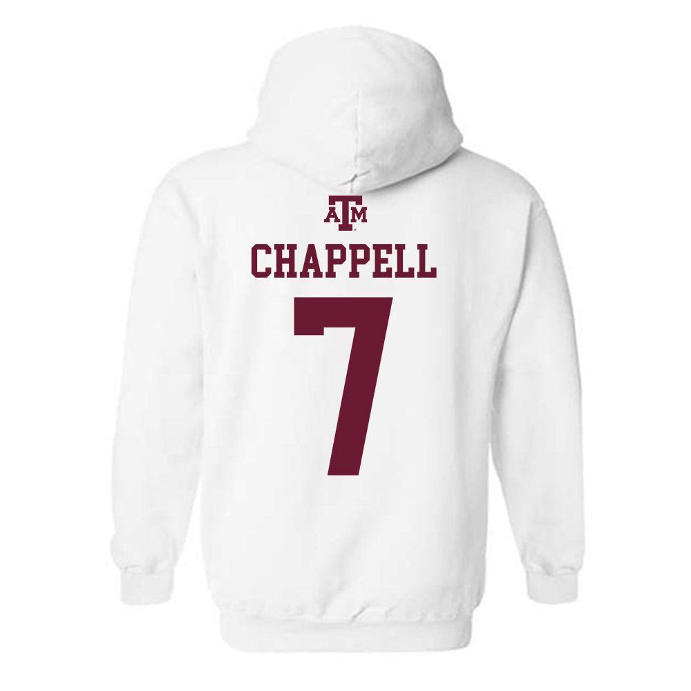 Texas A&M - NCAA Football : Tyreek Chappell - White Out 2026 Hooded Sweatshirt-1