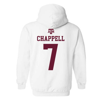 Texas A&M - NCAA Football : Tyreek Chappell - White Out 2026 Hooded Sweatshirt-1