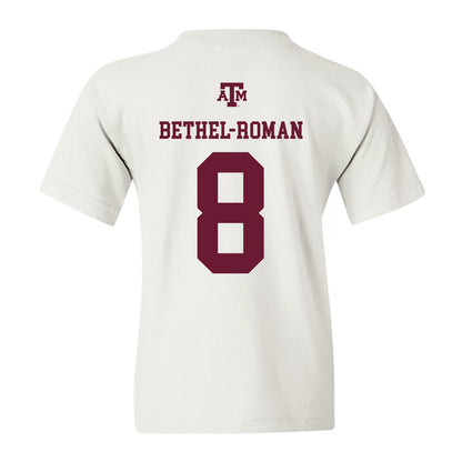 Texas A&M - NCAA Football : Ashton Bethel-Roman - White Out 2026 Youth T-Shirt-1