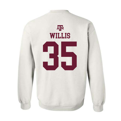 Texas A&M - NCAA Football : Isaiah Willis - White Out 2026 Crewneck Sweatshirt-1