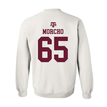 Texas A&M - NCAA Football : Avery Morcho - White Out 2026 Crewneck Sweatshirt-1