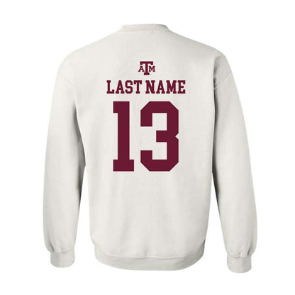 Texas A&M - NCAA Football : Deyjhon Pettaway - White Out 2026 Crewneck Sweatshirt-1