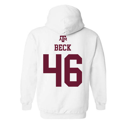 Texas A&M - NCAA Football : Qui Beck - White Out 2026 Hooded Sweatshirt-1