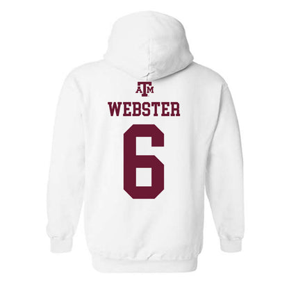 Texas A&M - NCAA Women's Basketball : Jordan Webster - White Out 2026 Hooded Sweatshirt-1