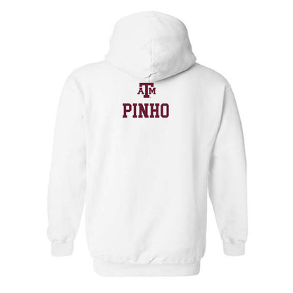 Texas A&M - NCAA Men's Tennis : Tomas Pinho - White Out 2026 Hooded Sweatshirt-1