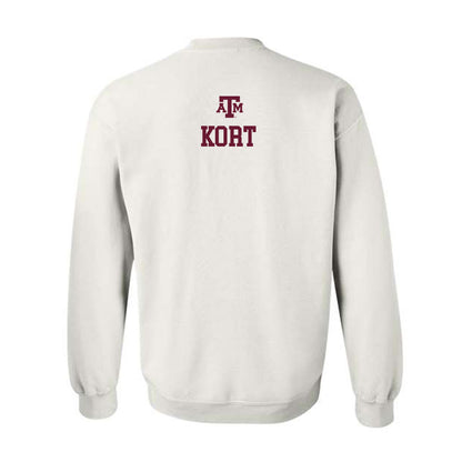 Texas A&M - NCAA Women's Golf : Brynn Kort - White Out 2026 Crewneck Sweatshirt-1