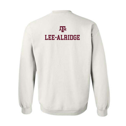Texas A&M - NCAA Men's Track & Field : Jaise Lee-alridge - White Out 2026 Crewneck Sweatshirt-1