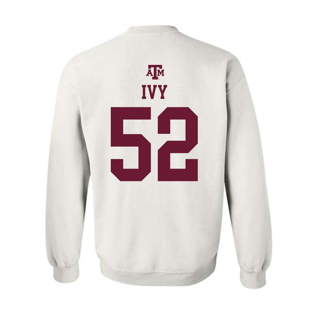 Texas A&M - NCAA Football : Blake Ivy - White Out 2026 Crewneck Sweatshirt-1