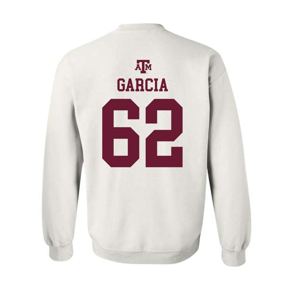 Texas A&M - NCAA Football : Marcus Garcia - White Out 2026 Crewneck Sweatshirt-1