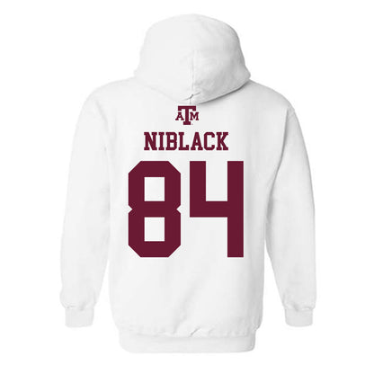 Texas A&M - NCAA Football : Amari Niblack - White Out 2026 Hooded Sweatshirt-1