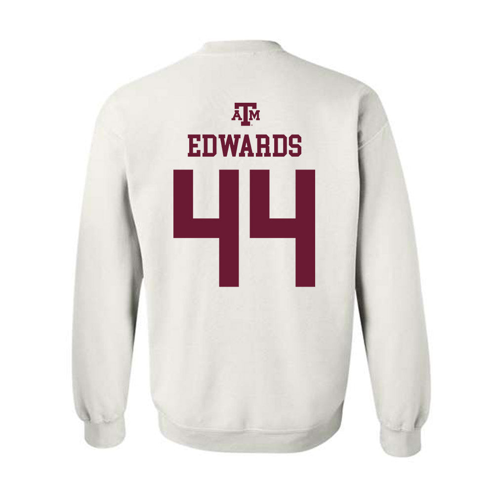 Texas A&M - NCAA Softball : Tallen Edwards - White Out 2026 Crewneck Sweatshirt-1