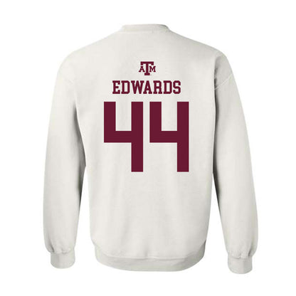 Texas A&M - NCAA Softball : Tallen Edwards - White Out 2026 Crewneck Sweatshirt-1