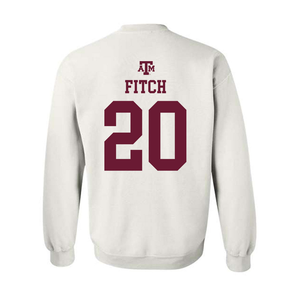 Texas A&M - NCAA Women's Volleyball : Megan Fitch - White Out 2026 Crewneck Sweatshirt-1