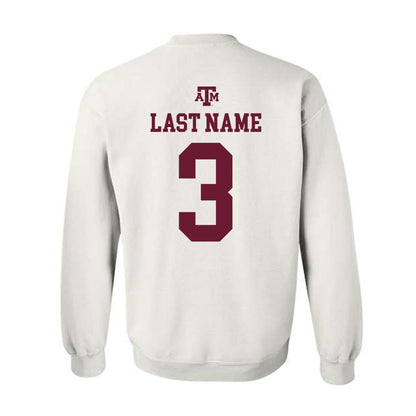 Texas A&M - NCAA Football : Aaron Gregory - White Out 2026 Crewneck Sweatshirt-1
