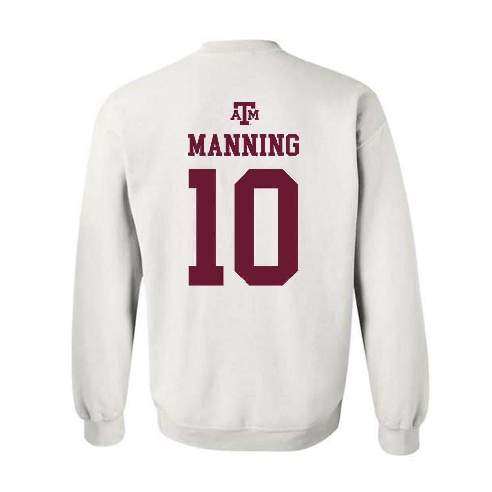 Texas A&M - NCAA Women's Volleyball : Margot Manning - White Out 2026 Crewneck Sweatshirt-1