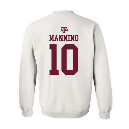 Texas A&M - NCAA Women's Volleyball : Margot Manning - White Out 2026 Crewneck Sweatshirt-1