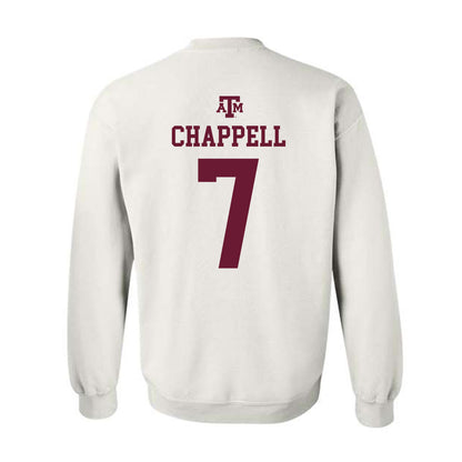Texas A&M - NCAA Football : Tyreek Chappell - White Out 2026 Crewneck Sweatshirt-1
