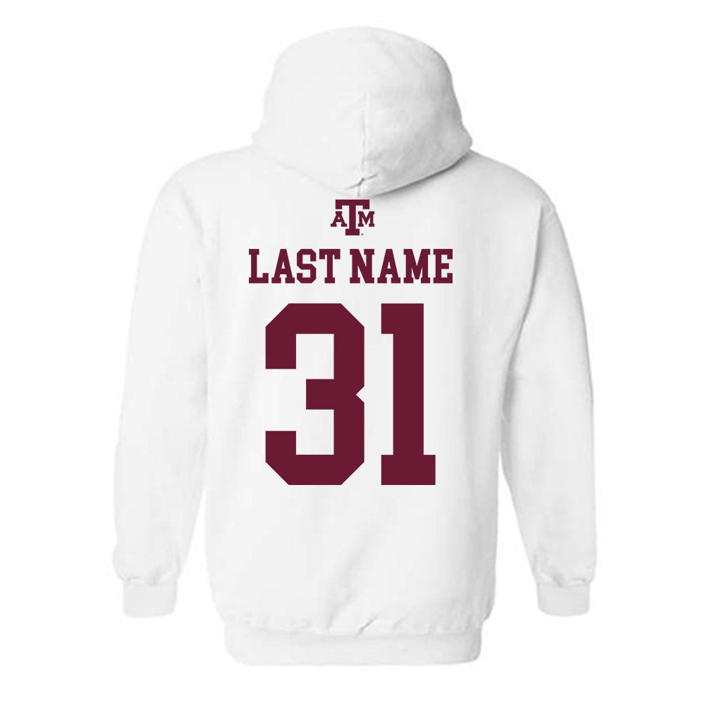 Texas A&M - NCAA Football : Kelvion Riggins - White Out 2026 Hooded Sweatshirt-1