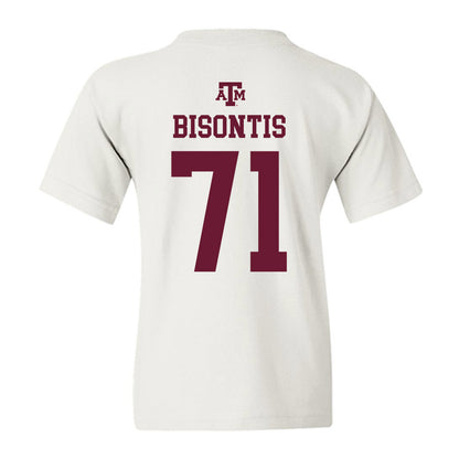 Texas A&M - NCAA Football : Chase Bisontis - White Out 2026 Youth T-Shirt-1