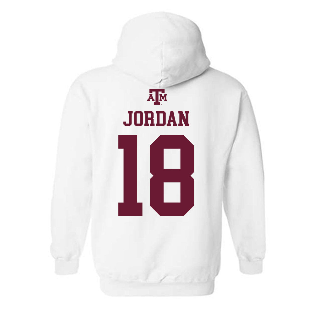 Texas A&M - NCAA Baseball : Wesley Jordan - White Out 2026 Hooded Sweatshirt-1