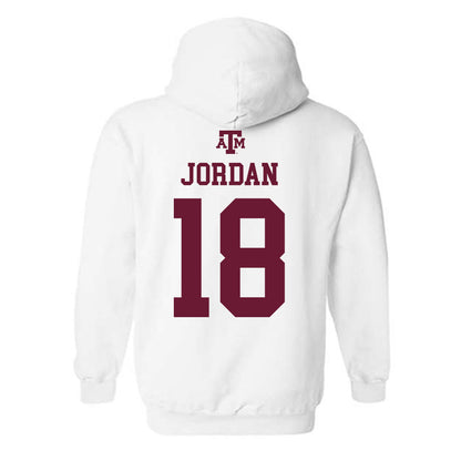 Texas A&M - NCAA Baseball : Wesley Jordan - White Out 2026 Hooded Sweatshirt-1