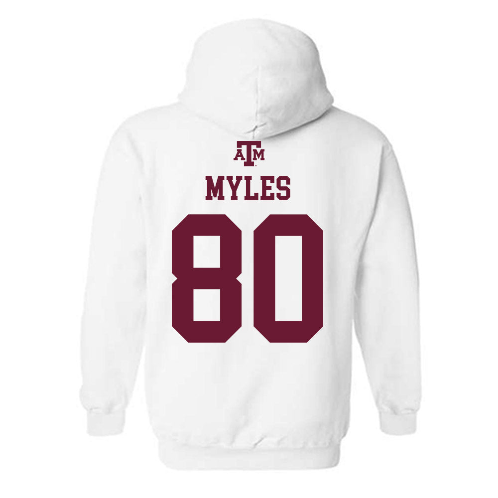 Texas A&M - NCAA Football : Jerome Myles - White Out 2026 Hooded Sweatshirt-1