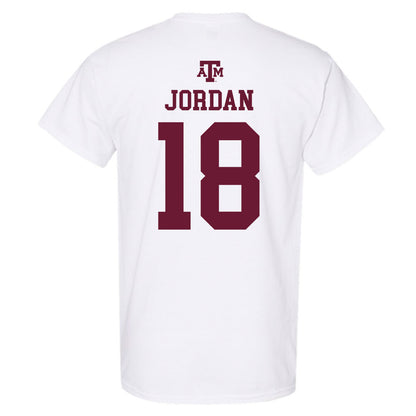 Texas A&M - NCAA Baseball : Wesley Jordan - White Out 2026 T-Shirt-1
