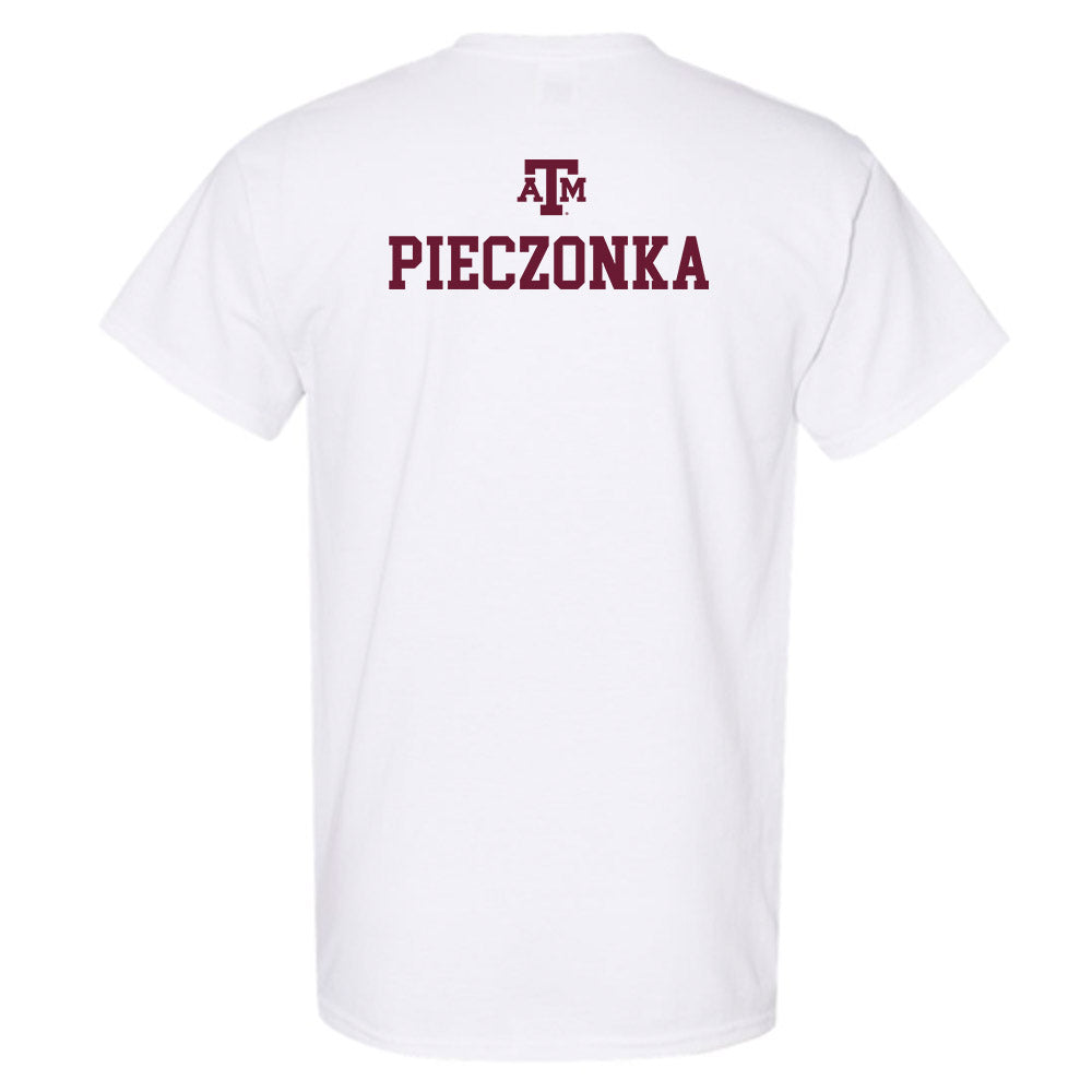 Texas A&M - NCAA Men's Tennis : Filip Pieczonka - White Out 2026 T-Shirt-1