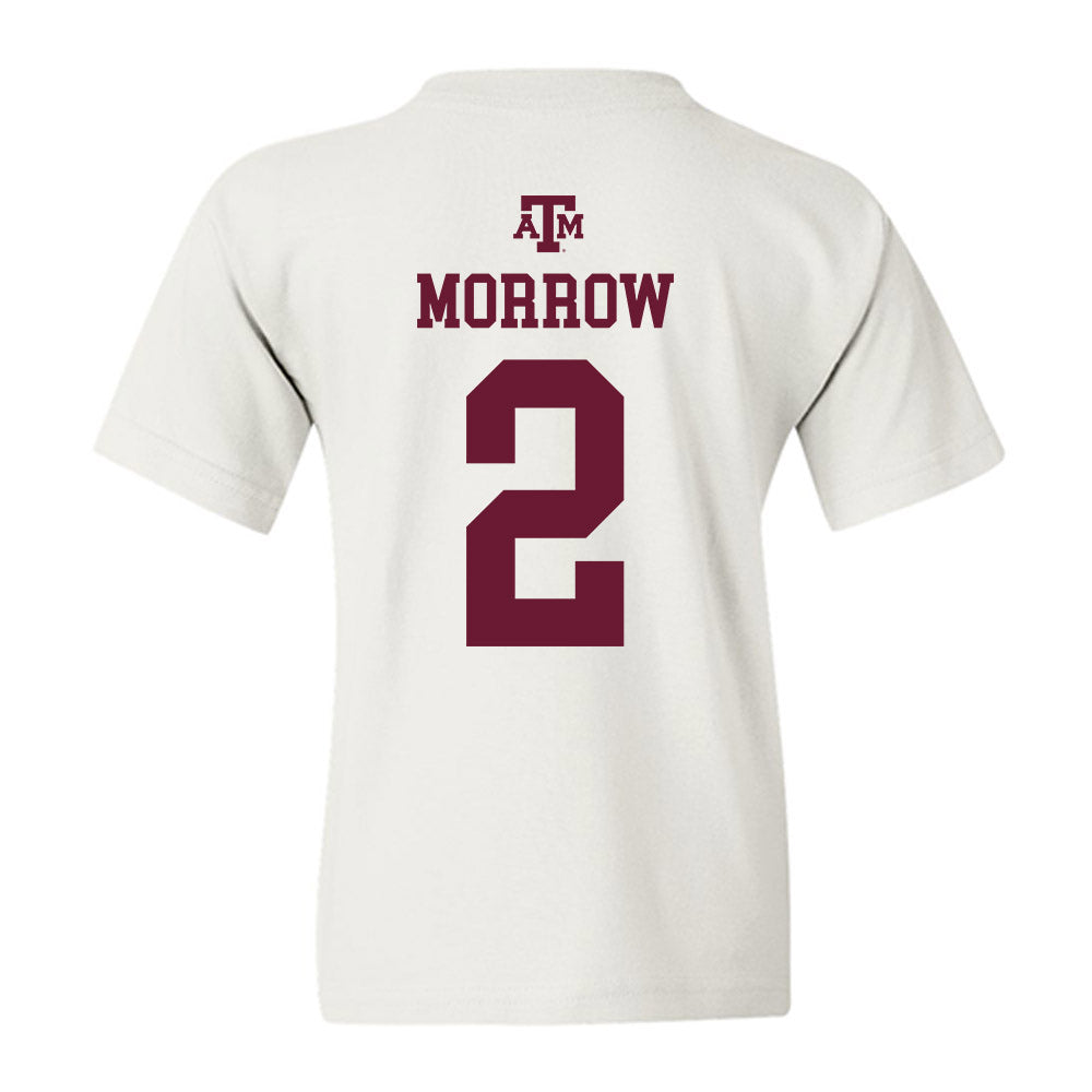 Texas A&M - NCAA Football : Jamarion Morrow - White Out 2026 Youth T-Shirt-1