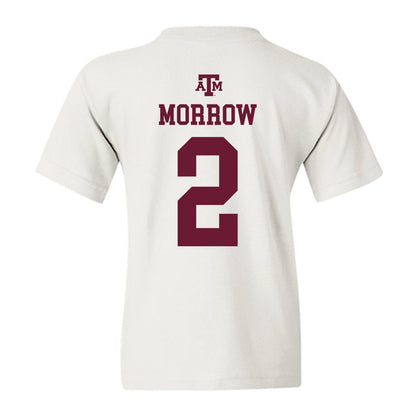 Texas A&M - NCAA Football : Jamarion Morrow - White Out 2026 Youth T-Shirt-1