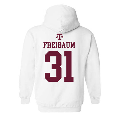 Texas A&M - NCAA Football : Shea Freibaum - White Out 2026 Hooded Sweatshirt-1