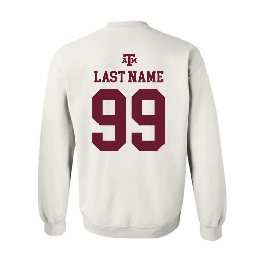 Texas A&M - NCAA Football : Landon Rink - White Out 2026 Crewneck Sweatshirt-1