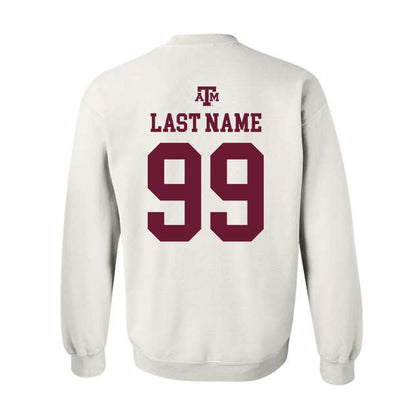Texas A&M - NCAA Football : Landon Rink - White Out 2026 Crewneck Sweatshirt-1