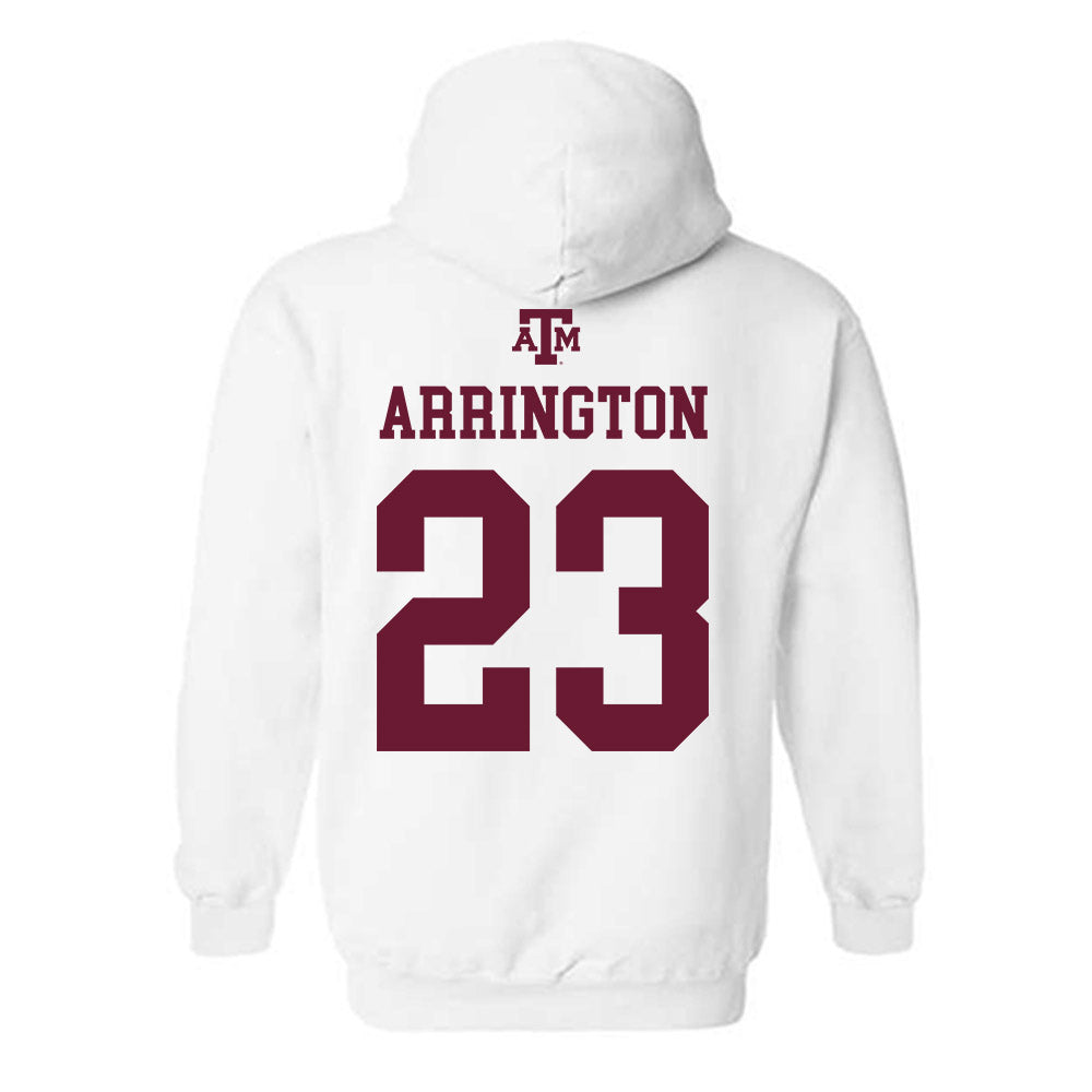 Texas A&M - NCAA Football : Brandon Arrington - White Out 2026 Hooded Sweatshirt-1
