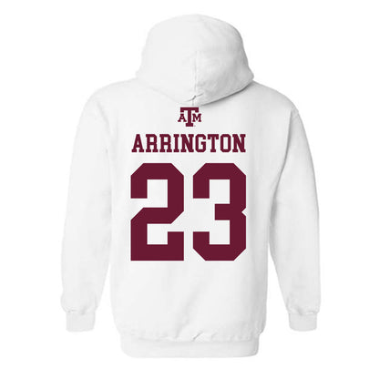 Texas A&M - NCAA Football : Brandon Arrington - White Out 2026 Hooded Sweatshirt-1